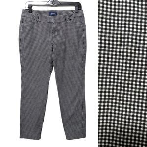 Old Navy Black and White Checkered Ankle Pants